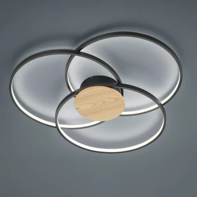 Abbildung von TRIO Leuchten Deckenleuchte 673210332 Sedona schwarz matt LED 40W