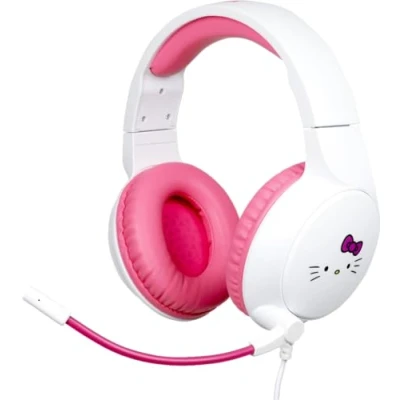 Abbildung von Konix Hello Kitty Kabelgebundenes Gaming Headset für PC, PS5, Switch 2 und Xbox Mikrofon 1,5 m Kabel 3,5 mm Klinkenstecker Weiß Pink