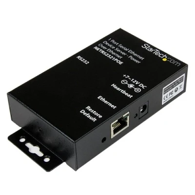 Abbildung von StarTech.com 1 Port RS232 Seriell Ethernet Geräteserver over IP Adapter PoE Power