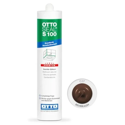 Abbildung von OTTO Chemie Silikon Ottoseal S100 Premium Sanitär 300ml, Silikon, gebrauchsfertig, Exzellente Verarbeitbarkeit, für innen und außen, ideal zum Abdichten