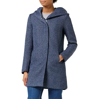 Abbildung von ONLY Onlsedona OTW NOOS Kurzmantel, Damen, Größe: Small, Maritime blue detail:melange