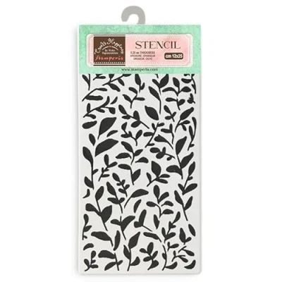 Abbildung von Stamperia Thick Stencils for Scrapbooking, Albums, Card Making, Bullet Journalling and More, Leaves Pattern, Flexible Material, Easy to Clean, Perfect Hobbies, Crafts Gifting (Secret Diary)