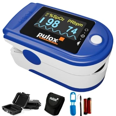 Abbildung von pulox Pulsoximeter PO 200A mit Alarm und Pulston