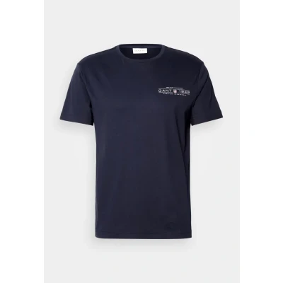 Abbildung von GANT Printed Graphic Tshirt basic, Herren, Größe: Large, Evening blue