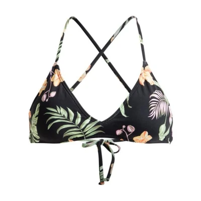 Abbildung von Roxy Classics Athletic Bikinitop, Damen, Größe: XXL, Anthracite island escape