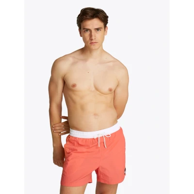 Abbildung von Tommy Hilfiger Heritage Medium Drawstring Badeshorts, Herren, Größe: Medium, Pink poppy