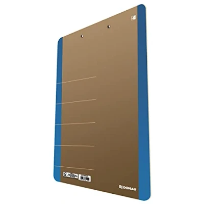 Abbildung von DONAU LIFE 2710001FSC 10 Klemmbrett/ Schreibbrett/ Clipboard/ Klemmbrettmappe A4 Hart Karton/Pappe mit Metallclip/ Starke Klemme abgerundeten Ecken Farbe Blau/ ideal für Büro Schule und Zuhause