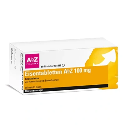 Abbildung von Eisentabletten AbZ 100 mg Filmtabletten 50 St