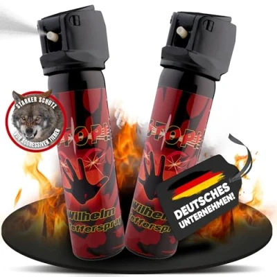 Abbildung von 2 x Wilhelm Pfefferspray 60 ml Tierabwehr Selbstverteidigung CS KO Jet