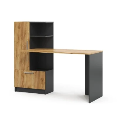 Abbildung von Vicco Schreibtisch Tomy, Anthrazit/Goldkraft Eiche, 150 x 59 cm