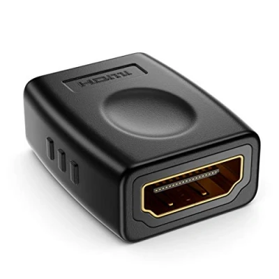 Abbildung von deleyCON 1 Stück HDMI Adapter Kupplung Verbinder Standard Buchsen Typ A 4K Ultra HD UHD 3D Full 1080p HDR ARC Highspeed mit Ethernet