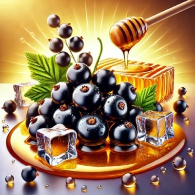 Abbildung von Honey Black Ice Schwarze Johannisbeere, Honig Aroma Konzentrat Vegan Sasami 10ml