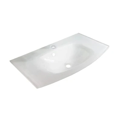 Abbildung von FACKELMANN Einbauwaschbecken &quot;Lugano&quot;, Glas, Breite 80 cm
