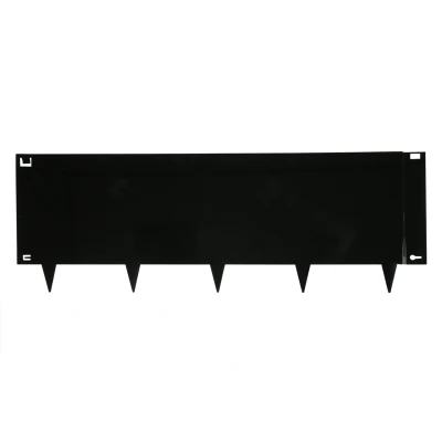 Abbildung von Rasenkante Metall Schwarz 40 x 106 cm Flexibel Pro Stück