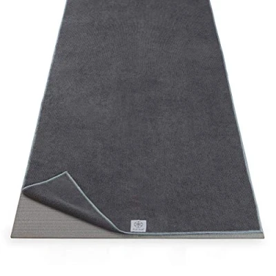 Abbildung von Gaiam Yoga Matte Handtuch Mikrofaser Größe für Hot (172,7 cm L x 61 B), Folkstone Grey