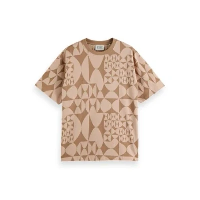 Abbildung von Scotch &amp; Soda Tshirt print, Herren, Größe: Large, Diamond beige