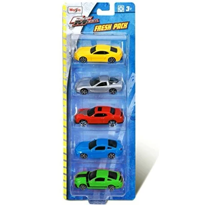 Abbildung von Maisto Modellauto Set aus 5 Stück Maßstab 1:64, Verschiedene Designs und Farben