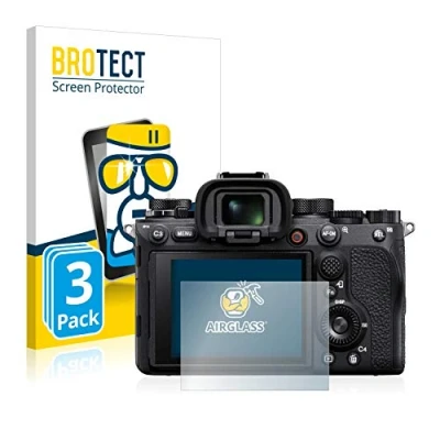 Abbildung von BROTECT Schutzglas für Sony Alpha 1 (3 Stück) Schutzfolie Panzer Folie Glas [Extrem Kratzfest 9H, Anti Fingerprint, Ultra Transparent]