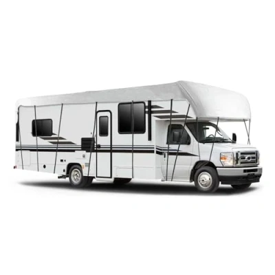 Abbildung von NEWFUN Wohnmobil Abdeckplane, Wohnwagen Schutzhülle, Schutzdach 210D Dachschutzplane Abdeckung Abdeckplane für Wohnmobile und (8.5 x 3 m)