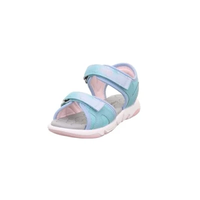 Abbildung von Superfit Pebbles Riemensandalette für Kinder, Größe: 27, Hellgrün/hellblau Schuhe