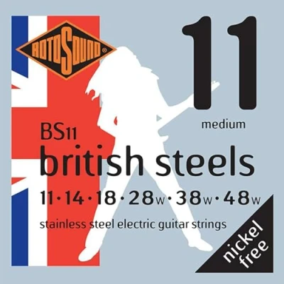 Abbildung von Rotosound Edelstahlsaiten für E Gitarren, Stärke Medium 11 14 18 28 38 48