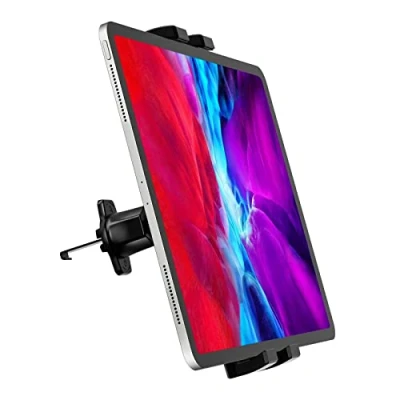 Abbildung von woleyi Tablet Halterung Auto Lüftungsschlitz, Handy &amp; Autohalterung Lüftungsgitter [Upgrade Super Stabil], Vorne Lüftung Halter für iPad Mini Air Pro, Galaxy, Lenovo, iPhone 4 12,9&quot;