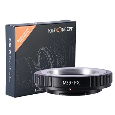 Abbildung von K&amp;F Concept M39/L39 Objektivadapter mit SLR Gewinde an Fuji X Series Pro1 FX Mount Mirrorless wie XT2 XT20 XE3 XT1 T2