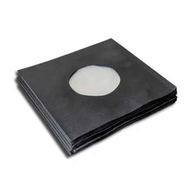 Abbildung von Single Schallplatten Cover Papier gefüttert schwarz Protected (100 Stück)