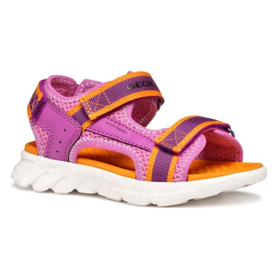 Abbildung von Geox Airadyum Trekkingsandale für Kinder, Größe: 24, Fuchsia orange Schuhe