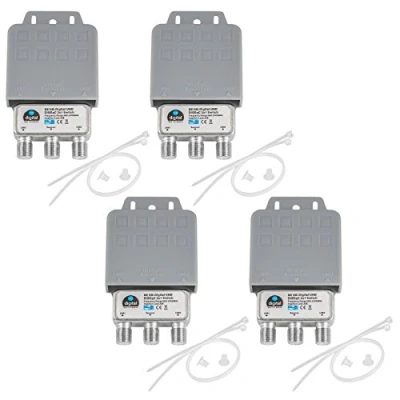 Abbildung von 4X DiseqC Schalter SE Switch 2/1 mit Wetterschutzgehäuse HB DIGITAL 2X SAT LNB 1 x Teilnehmer/Receiver für Full HDTV 3D 4K UHD