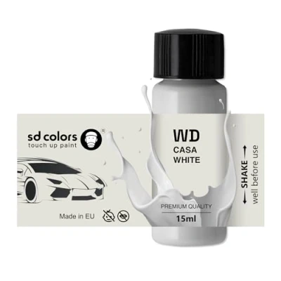 Abbildung von SD COLORS Casa White WD Lackreparaturfarbe, 15 ML, Reparatur Pinsel, Farbcode
