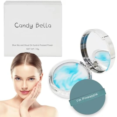Abbildung von Oil Control Face Pressed Powder,Mattierendes Gel Candy Bella Puder Für Das Gesicht,Jelly Gesichts Make Up Fixierpuder,Makeup Setting Pulver Mit Puff,Langanhaltendes