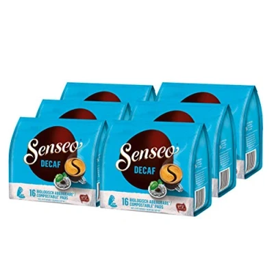 Abbildung von Senseo Decaf Kaffeepads Entkoffeiniert neues Design, 6er Pack, 6 x 16 Pads