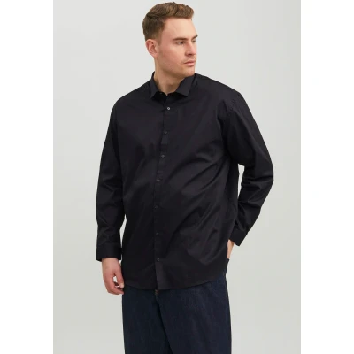 Abbildung von JACK &amp; JONES Herren Freizeit Hemd JPRBLACARDIFF Relaxed FIT Plussize 2XL 8XL, Größe:4XL, Farbe:Black Loose 12235157