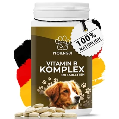 Abbildung von PFOTENGUT® Vitamin B Komplex Hund [Made in Germany] 120 Tabletten für 4 Monate Hochdosierte Vitamine Hunde &amp; Katzen mit B1, B2, B3, B5, B6, B7, B9 B12