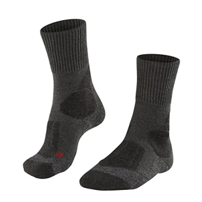 Abbildung von FALKE Herren Wandersocken TK1 Adventure M SO Wolle antiblasen dick 1 Paar, Grau (Asphalt Melange 3180), 46 48