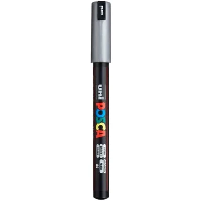 Abbildung von uni ball 181782 POSCA Marker mit kalibrierter Spitze, silber