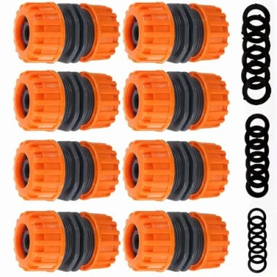 Abbildung von Miyobing 8 Stück Reparator Satz, 13mm (1/2&quot;) und 15mm (5/8&quot;), Hose Quick Connector Gartenschlauch Schlauchverbinder, Schlauchstück Zubehör zum Verbinden von (18 Unterlegscheiben)