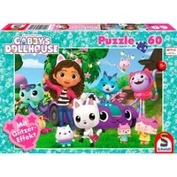 Abbildung von Schmidt Spiele Puzzle 60 Teile Kinder Gabby&#039;s Dollhouse Glitzer Freunde 56474, Puzzleteile