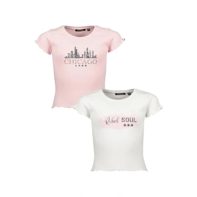 Abbildung von Blue Seven Marketplace Online 2ER PACK Tshirt print M weiss schwarz für Kinder, Größe: 164,