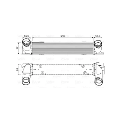 Abbildung von VALEO 818553 Ladeluftkühler ohne AGR Ventil BMW: 3 Limousine, 1 Schrägheck, Touring kfzteile, kfzteile24, bandel online, bandel, atp autoteile,