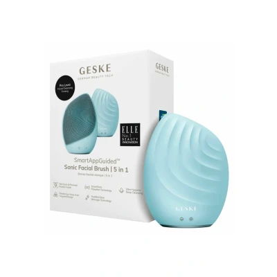 Abbildung von Geske SMARTAPPGUIDED Sonic Facial Brush 5 IN 1 Gesichtspflege Zubehör, Größe: One Size, Turquoise