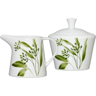 Abbildung von Ritzenhoff &amp; Breker Milch und Zuckerset Evora (2 tlg), 1 Personen, Porzellan, Geschirr Set mit Botanik Motiv