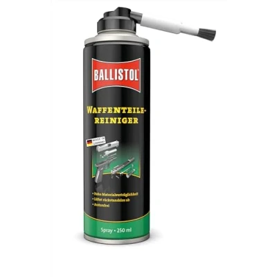 Abbildung von BALLISTOL 23752 Waffenteile Reiniger 250 ml Reinigung und Entfetten von Waffenteilen Aufsteckpinsel aus Nylonborsten
