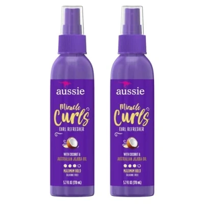 Abbildung von Aussie Miracle Curls Refresher Pumpe, maximaler Halt, 170 ml, 2 Stück