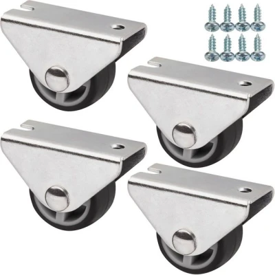 Abbildung von SO TECH® Möbelrolle Bockrollen PASSAU Unterbaurollen inkl. Schraubenset, (4 St), Ø 25 mm, Boden Montage Kastenrollen