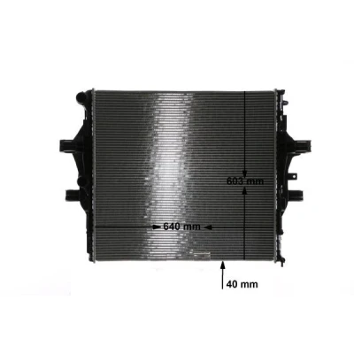 Abbildung von MAHLE ORIGINAL CR 2088 000S Kühler, Motorkühlung 640mm 603mm 40mm Kühlrippen gelötet IVECO: Daily 6 Kastenwagen, V Kasten / Kombi