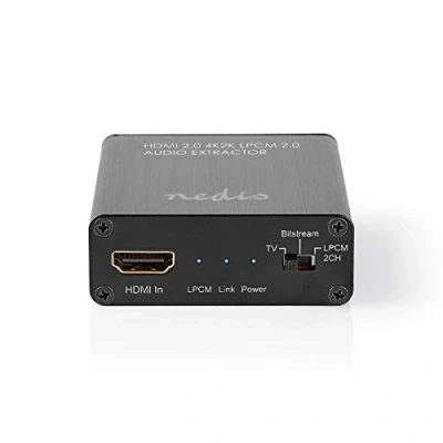 Abbildung von NEDIS HDMI Audio Extractor Digital und Stereo 1x Eingang Ausgang Toslink Schwarz, VEXT3470AT