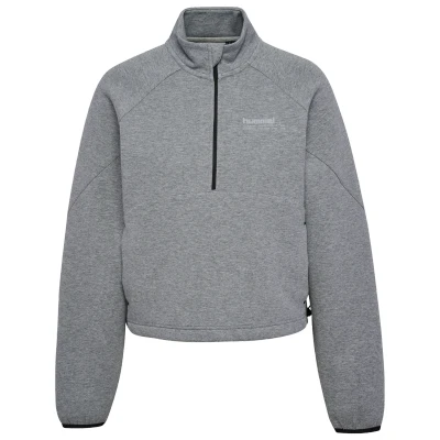 Abbildung von Hummel TECH BOXY HALF Sweatshirt, Damen, Größe: Large, Grey melange
