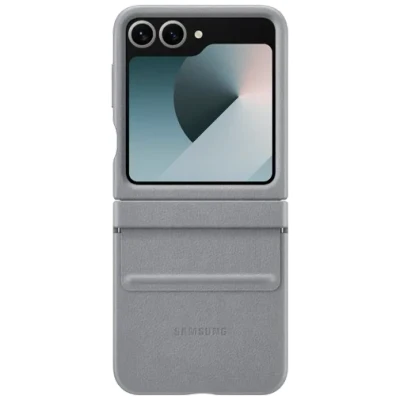 Abbildung von Samsung Galaxy Z Flip6 Backcover Kunstleder Grau
